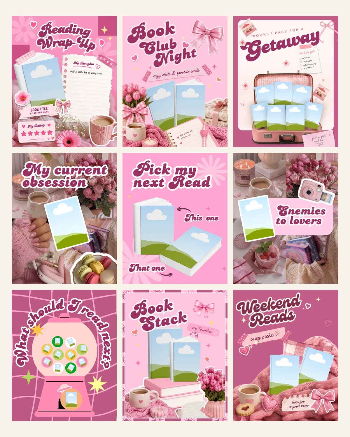 Bookstagram Templates — the full set