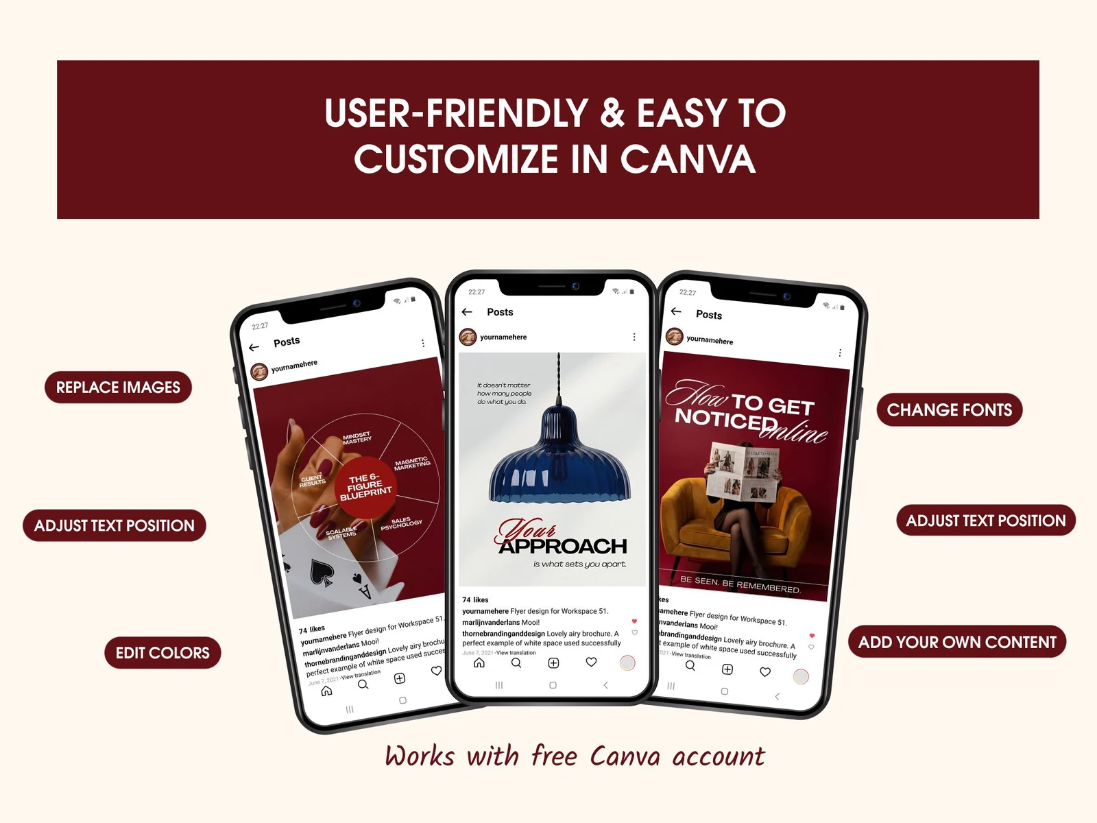 More personal brand template layouts