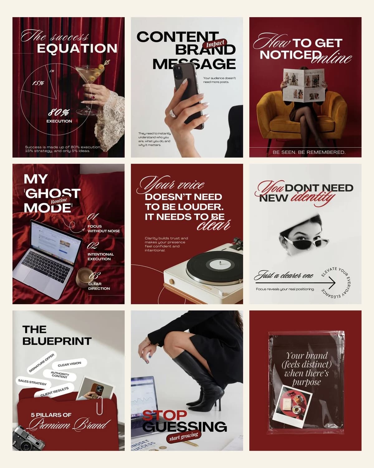 Personal brand templates — the full set